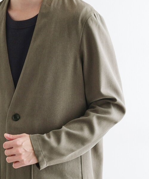 tk.TAKEO KIKUCHI（ティーケータケオキクチ）の「【セットアップ対応】ポリツイルノーカラージャケット（ノーカラージャケット・メンズ・チャコールグレー/ブラック/ブルーグリーン・02/03/04）」の20枚目の写真