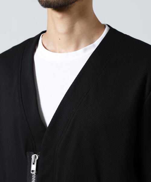 Maison ULA（メゾンウラ）の「Maison ULA/メゾン ウラ/切り替えカーディガン（カーディガン/ボレロ・メンズ・グレー/ブラック・2/1）」の7枚目の写真