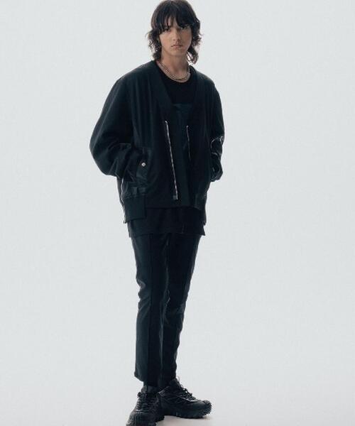 Maison ULA（メゾンウラ）の「Maison ULA/メゾン ウラ/切り替えカーディガン（カーディガン/ボレロ・メンズ・グレー/ブラック・2/1）」の18枚目の写真