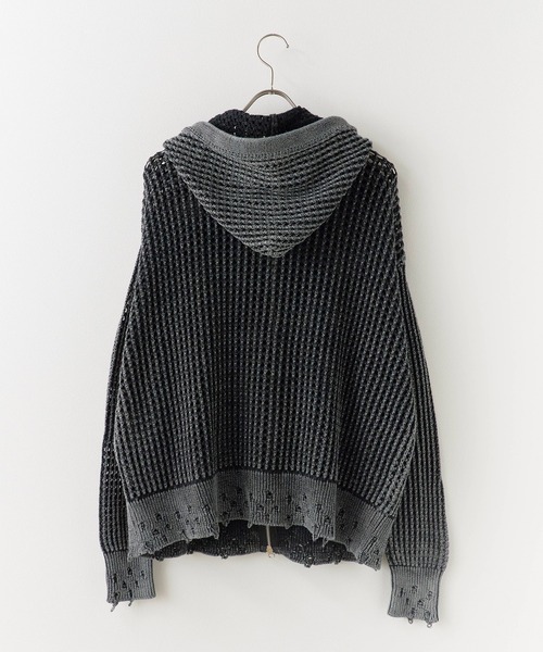 セール】Low Gauge Double Zip Hoodie/ローゲージダブルジップフーディ