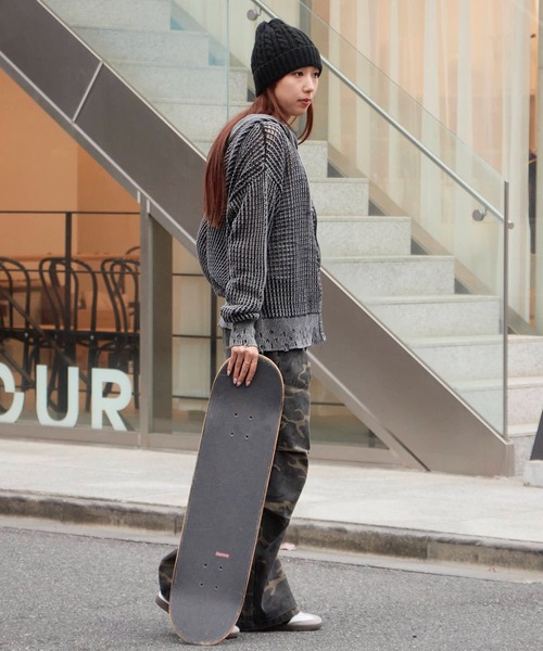 セール】Low Gauge Double Zip Hoodie/ローゲージダブルジップフーディ