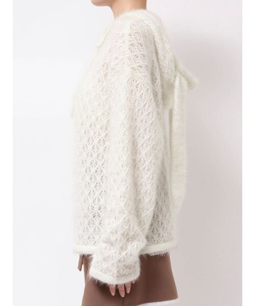 merry jenny（メリージェニー）の「rabbit lace knit tops（ニット/セーター・レディース・グレー/オフホワイト・FREE）」の13枚目の写真