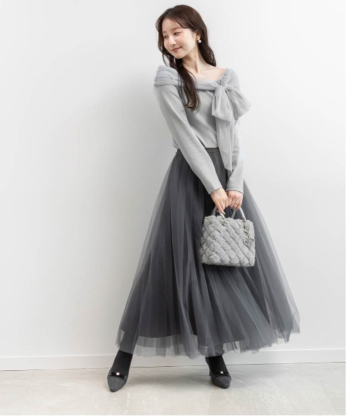 RANDA(ランダ)の「パールリボンニットドッキングブーツ(ブーツ・レディース・ブラック/アイボリー/グレー・S/LL/M/L)」の20枚目の写真