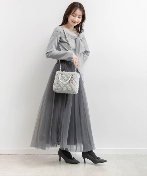 RANDA(ランダ)の「パールリボンニットドッキングブーツ(ブーツ・レディース・ブラック/アイボリー/グレー・S/LL/M/L)」の21枚目の写真