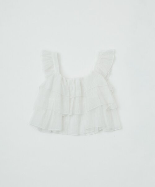 mline（エムライン）の「[mline]フリルノースリブラウス（シャツ/ブラウス・レディース・ピンク/オフホワイト/ブルー・FREE）」の9枚目の写真