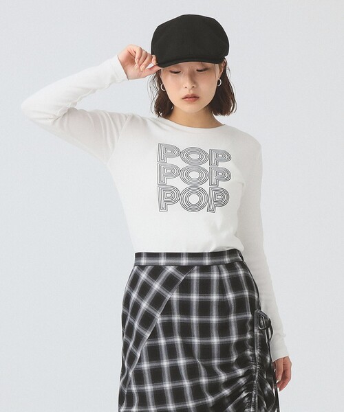 Ray BEAMS(レイビームス)の「【別注】athletic wear MASON / メッセージ ロングスリーブ Tシャツ(Tシャツ/カットソー・レディース・ホワイト/レッド・ONE SIZE)」の10枚目の写真