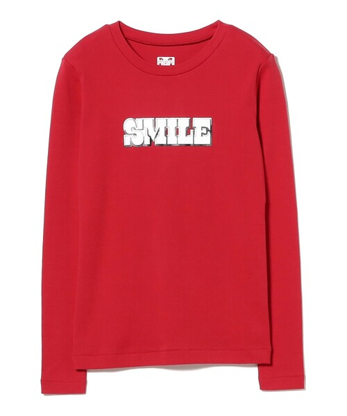 Ray BEAMS(レイビームス)の「【別注】athletic wear MASON / メッセージ ロングスリーブ Tシャツ(Tシャツ/カットソー・レディース・ホワイト/レッド・ONE SIZE)」の6枚目の写真