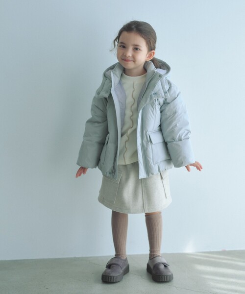 green label relaxing(グリーンレーベルリラクシング)の「ダウンコート / キッズ 100cm-160cm(ダウンジャケット/コート・キッズ・ブラック/オリーブ/ライトブルー・100cm/110cm/120cm/130cm/140cm/150cm/160cm)」の9枚目の写真