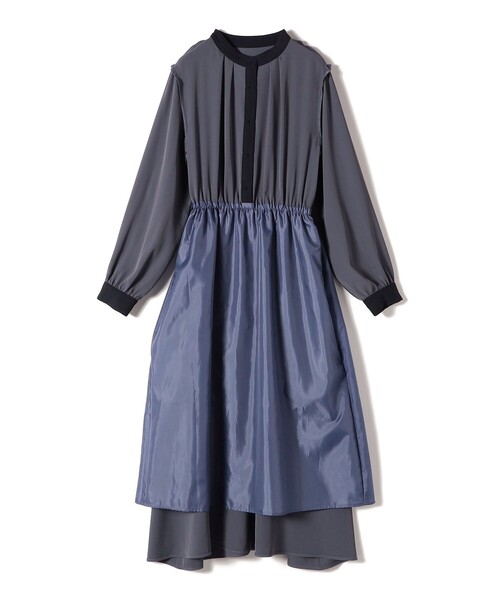 ルネ♡スカラップスリーブ　ワンピース スカラップネック ワンピース 7分袖 Aライン2025春夏新作