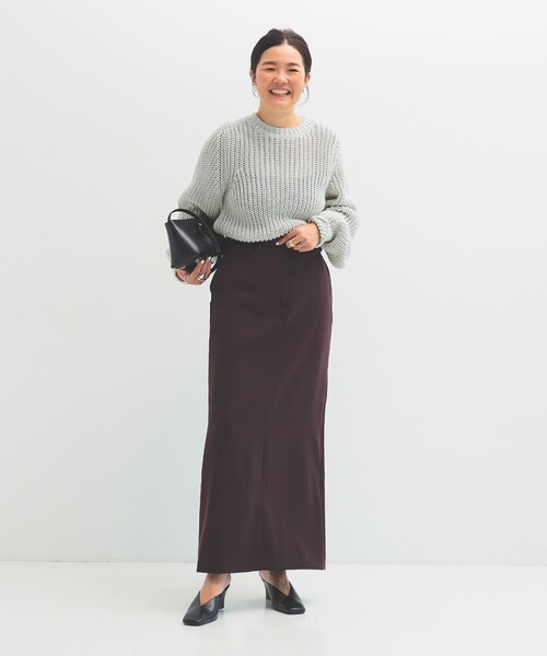 Demi-Luxe BEAMS（デミルクス ビームス）の「【2/5再値下げ】畦編み ニット プルオーバー.M（ニット/セーター・レディース・ブラック/グレー系その他・ONE SIZE）」の6枚目の写真