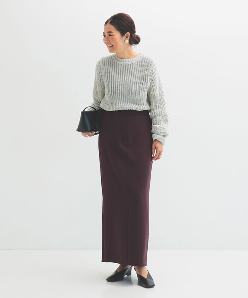 Demi-Luxe BEAMS（デミルクス ビームス）の「【2/5再値下げ】畦編み ニット プルオーバー.M（ニット/セーター・レディース・ブラック/グレー系その他・ONE SIZE）」の7枚目の写真