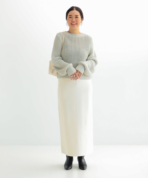 Demi-Luxe BEAMS（デミルクス ビームス）の「【2/5再値下げ】畦編み ニット プルオーバー.M（ニット/セーター・レディース・ブラック/グレー系その他・ONE SIZE）」の9枚目の写真