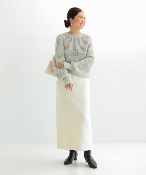 Demi-Luxe BEAMS（デミルクス ビームス）の「【2/5再値下げ】畦編み ニット プルオーバー.M（ニット/セーター・レディース・ブラック/グレー系その他・ONE SIZE）」の11枚目の写真