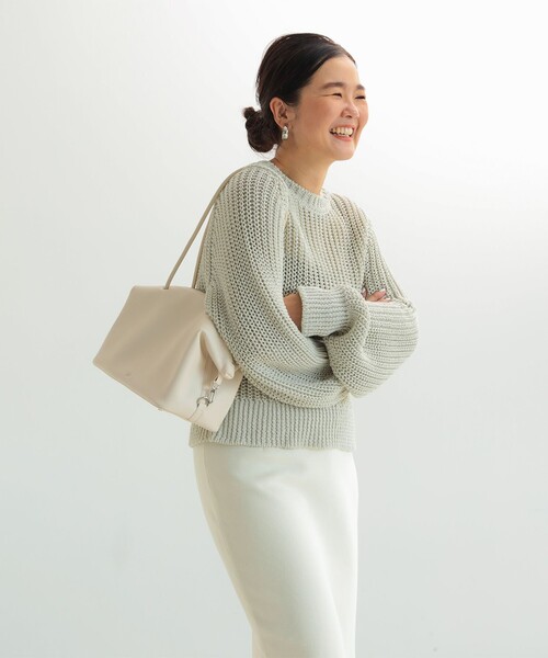 Demi-Luxe BEAMS（デミルクス ビームス）の「【2/5再値下げ】畦編み ニット プルオーバー.M（ニット/セーター・レディース・ブラック/グレー系その他・ONE SIZE）」の12枚目の写真