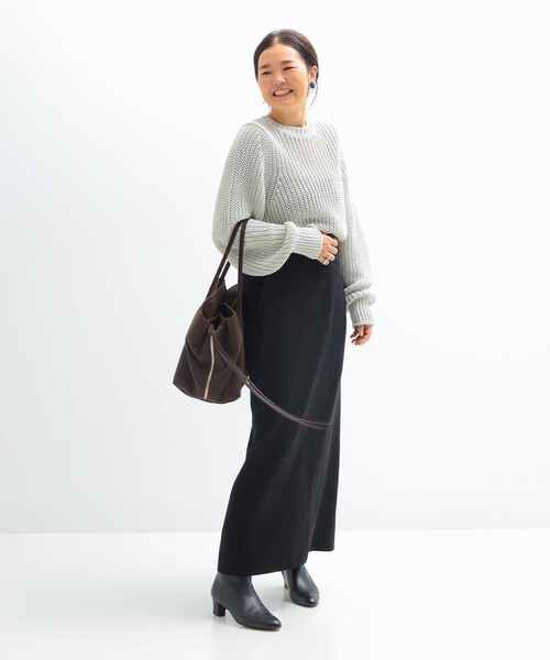 Demi-Luxe BEAMS（デミルクス ビームス）の「【2/5再値下げ】畦編み ニット プルオーバー.M（ニット/セーター・レディース・ブラック/グレー系その他・ONE SIZE）」の15枚目の写真