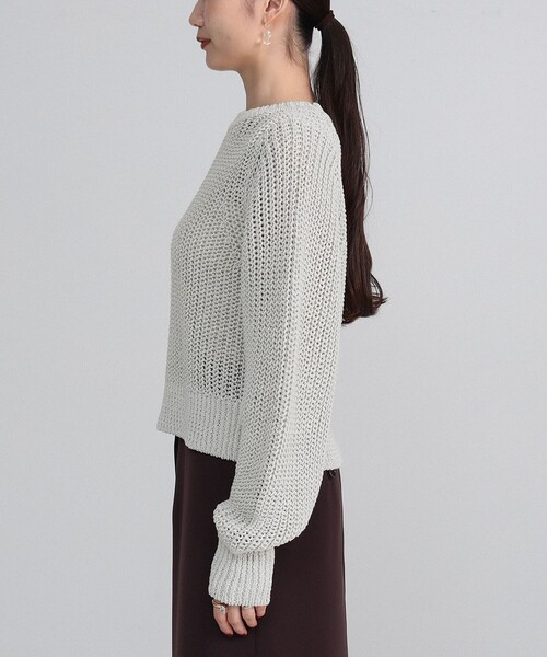 Demi-Luxe BEAMS（デミルクス ビームス）の「【2/5再値下げ】畦編み ニット プルオーバー.M（ニット/セーター・レディース・ブラック/グレー系その他・ONE SIZE）」の18枚目の写真