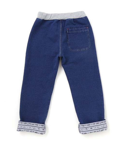 SLAP SLIP(スラップスリップ)の「【お揃い】はたらくくるま恐竜プリントデニムニットパンツ(80~130cm)(デニムパンツ・キッズ・ネイビー/ブルー・130cm/100cm/80cm/90cm/110cm/120cm)」の8枚目の写真