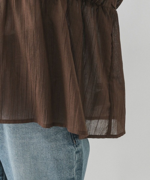 GLOBAL WORK（グローバルワーク）の「リボンカーデブラウス/580790（シャツ/ブラウス・レディース・オフホワイト/ブラック/サックスブルー/ピンク系その他/ブラウン系その他6・MEDIUM/LARGE）」の8枚目の写真