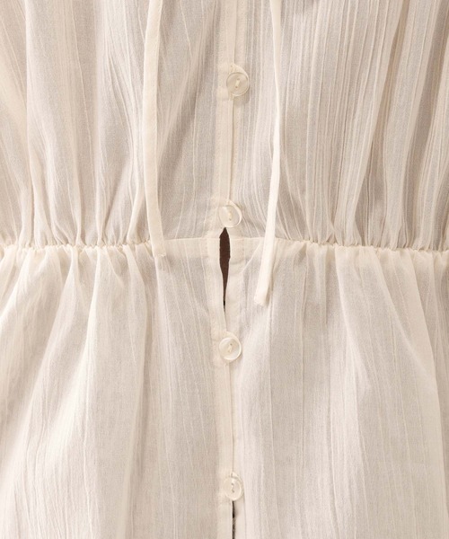 GLOBAL WORK（グローバルワーク）の「リボンカーデブラウス/580790（シャツ/ブラウス・レディース・オフホワイト/ブラック/サックスブルー/ピンク系その他/ブラウン系その他6・MEDIUM/LARGE）」の9枚目の写真