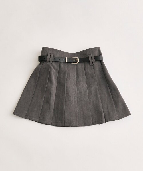 OLIVE des OLIVE(オリーブデオリーブ)の「【PinSucreCollection】合皮ベルト付きプリーツスカート(スカート・レディース・グレー/ブラウン系その他/ブラック/チャコールグレー/キャメル・FREE)」の8枚目の写真