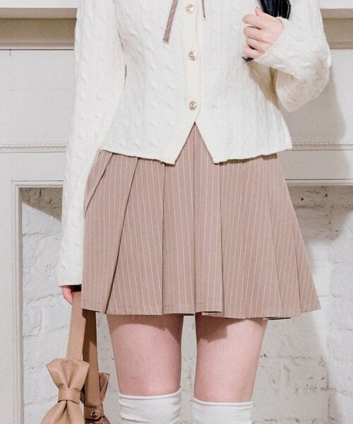 OLIVE des OLIVE(オリーブデオリーブ)の「【PinSucreCollection】合皮ベルト付きプリーツスカート(スカート・レディース・グレー/ブラウン系その他/ブラック/チャコールグレー/キャメル・FREE)」の17枚目の写真