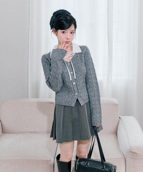 OLIVE des OLIVE（オリーブデオリーブ）の「【PinSucreCollection】合皮ベルト付きプリーツスカート（スカート・レディース・グレー/ブラウン系その他/ブラック/チャコールグレー/キャメル・FREE）」の11枚目の写真