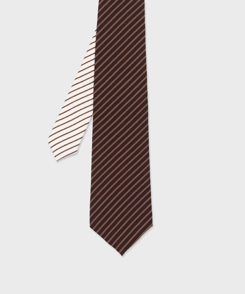 美品 ポールスミス ネクタイ ハイブランド ソリッドタイ 無地 光沢 希少 茶色 シルクソリッドカラー タイ（ピンクゴールド） ｜ポール・スミス