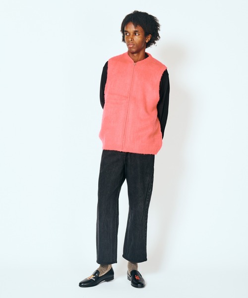TOWNCARFT / タウンクラフト SOLID SHAGGY ZIP VEST 無地 ソリッド