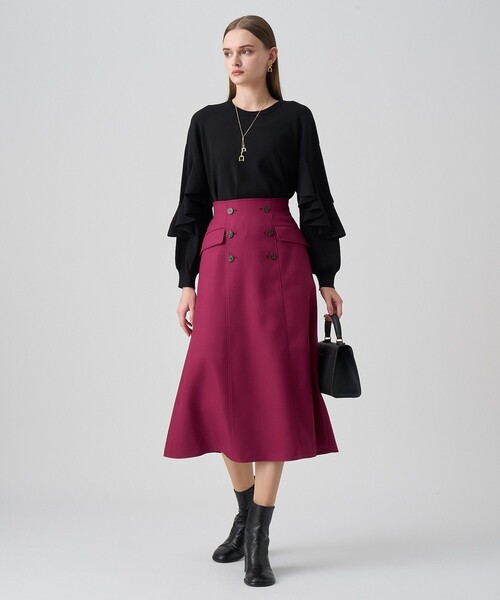 ANAYI(アナイ)の「カスケードスリーブ プルオーバー(ニット/セーター・レディース・ブラック/オフホワイト/ピンク・38/36)」の13枚目の写真