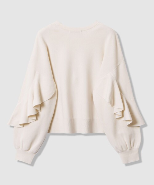 ANAYI(アナイ)の「カスケードスリーブ プルオーバー(ニット/セーター・レディース・ブラック/オフホワイト/ピンク・38/36)」の15枚目の写真