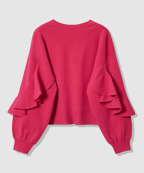 ANAYI(アナイ)の「カスケードスリーブ プルオーバー(ニット/セーター・レディース・ブラック/オフホワイト/ピンク・38/36)」の18枚目の写真