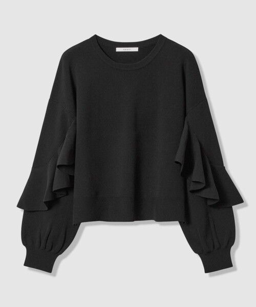 ANAYI(アナイ)の「カスケードスリーブ プルオーバー(ニット/セーター・レディース・ブラック/オフホワイト/ピンク・38/36)」の20枚目の写真