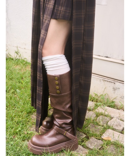 mellowneon(メロウネオン)の「チェックパンツプリーツスカート(スカート・レディース・ブラウン/ネイビー・SMALL/MEDIUM)」の16枚目の写真