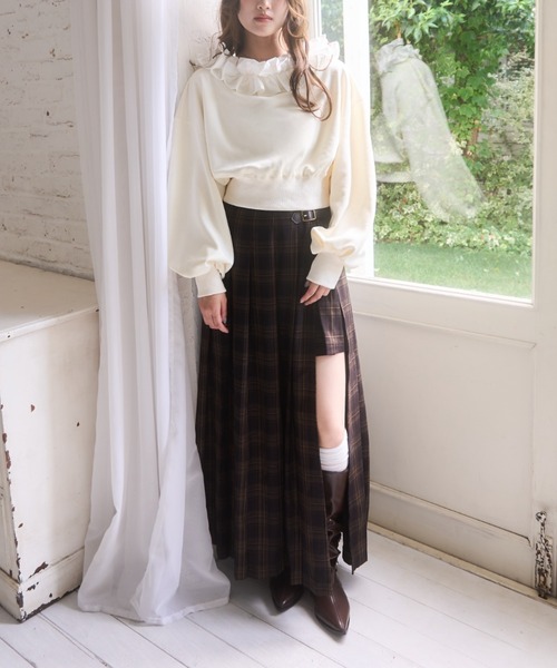 mellowneon(メロウネオン)の「チェックパンツプリーツスカート(スカート・レディース・ブラウン/ネイビー・SMALL/MEDIUM)」の21枚目の写真