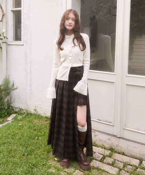 mellowneon(メロウネオン)の「チェックパンツプリーツスカート(スカート・レディース・ブラウン/ネイビー・SMALL/MEDIUM)」の13枚目の写真