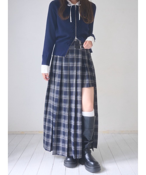 mellowneon(メロウネオン)の「チェックパンツプリーツスカート(スカート・レディース・ブラウン/ネイビー・SMALL/MEDIUM)」の10枚目の写真