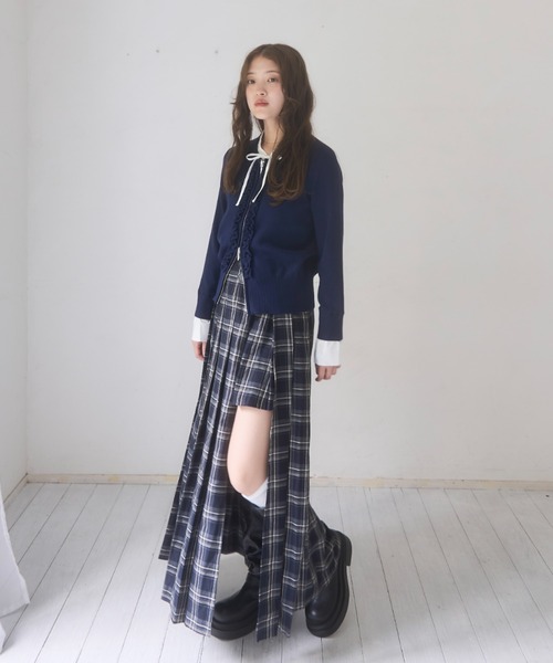 mellowneon(メロウネオン)の「チェックパンツプリーツスカート(スカート・レディース・ブラウン/ネイビー・SMALL/MEDIUM)」の14枚目の写真