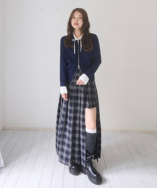 mellowneon(メロウネオン)の「チェックパンツプリーツスカート(スカート・レディース・ブラウン/ネイビー・SMALL/MEDIUM)」の19枚目の写真
