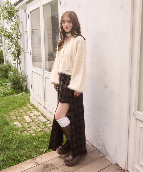 mellowneon(メロウネオン)の「チェックパンツプリーツスカート(スカート・レディース・ブラウン/ネイビー・SMALL/MEDIUM)」の11枚目の写真