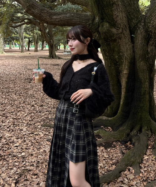 mellowneon(メロウネオン)の「チェックパンツプリーツスカート(スカート・レディース・ブラウン/ネイビー・SMALL/MEDIUM)」の22枚目の写真