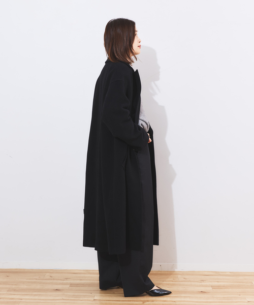 journal standard L'essage（ジャーナルスタンダードレサージュ）の「《追加》SUPER120/MANTECOオーバーコート（その他アウター・レディース・ネイビー/ブラック/カーキ・38/36）」の4枚目の写真