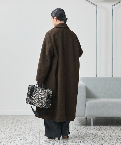 journal standard L'essage（ジャーナルスタンダードレサージュ）の「《追加》SUPER120/MANTECOオーバーコート（その他アウター・レディース・ネイビー/ブラック/カーキ・38/36）」の14枚目の写真