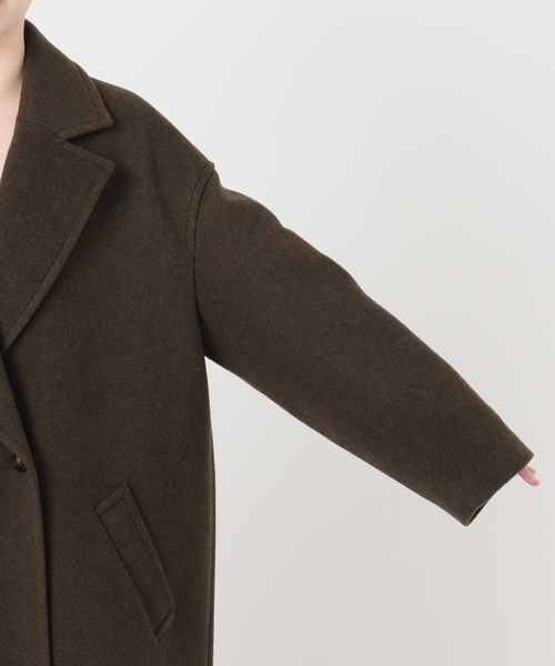 journal standard L'essage（ジャーナルスタンダードレサージュ）の「《追加》SUPER120/MANTECOオーバーコート（その他アウター・レディース・ネイビー/ブラック/カーキ・38/36）」の17枚目の写真