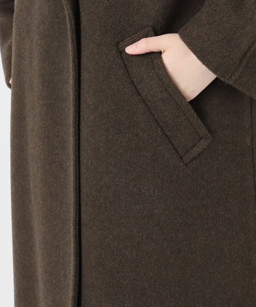 journal standard L'essage（ジャーナルスタンダードレサージュ）の「《追加》SUPER120/MANTECOオーバーコート（その他アウター・レディース・ネイビー/ブラック/カーキ・38/36）」の19枚目の写真