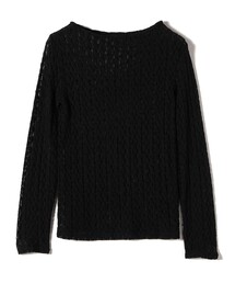 SHIPS Colors:〈手洗い可能〉ストレッチ レース ボートネック インナー