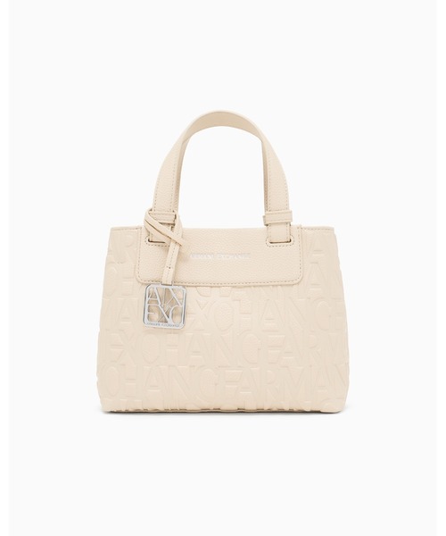 ARMANI EXCHANGE(アルマーニエクスチェンジ)の「【A|X アルマーニ エクスチェンジ】オールオーバーエンボスロゴ ミニハンドバッグ(グレイン)(ハンドバッグ・レディース・ブラック/ライトベージュ/グレイッシュベージュ・FREE)」の4枚目の写真