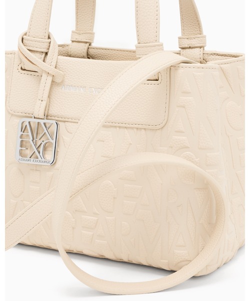ARMANI EXCHANGE(アルマーニエクスチェンジ)の「【A|X アルマーニ エクスチェンジ】オールオーバーエンボスロゴ ミニハンドバッグ(グレイン)(ハンドバッグ・レディース・ブラック/ライトベージュ/グレイッシュベージュ・FREE)」の7枚目の写真