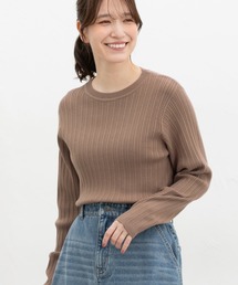 ランダムリブクルーニット