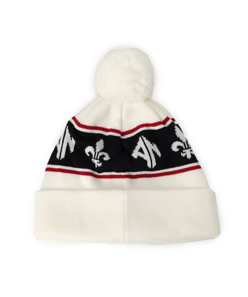 adabat（アダバット）の「【ADABAT NAVY】フルールドリスニットキャップ（ニットキャップ/ビーニー・レディース・ホワイト/ネイビー・00）」の4枚目の写真