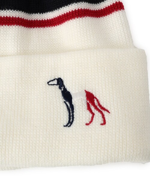 adabat（アダバット）の「【ADABAT NAVY】フルールドリスニットキャップ（ニットキャップ/ビーニー・レディース・ホワイト/ネイビー・00）」の6枚目の写真